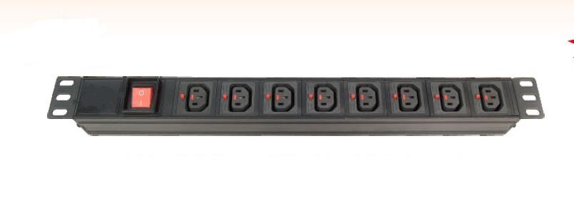 8 ways IEC 13 sockets with security lock