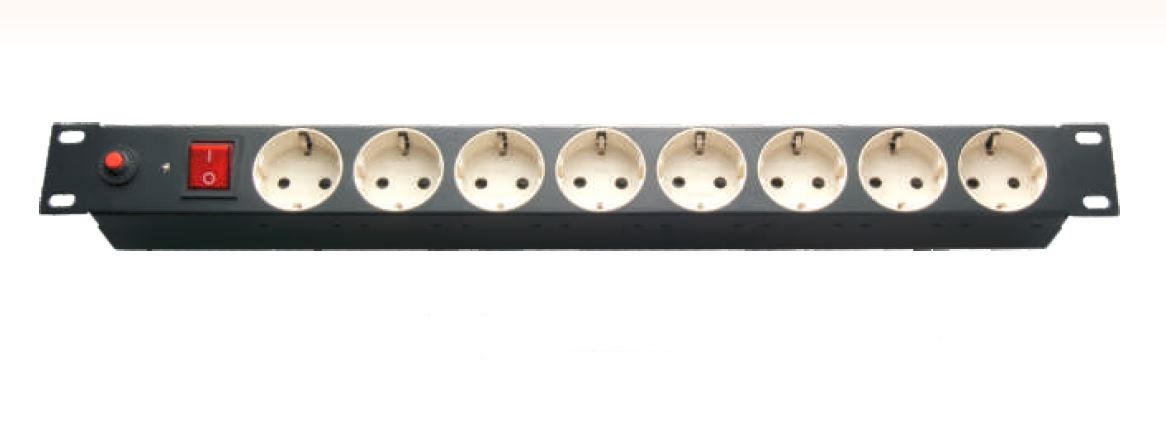 8 ways Germany socket PUD with switch and surge protection